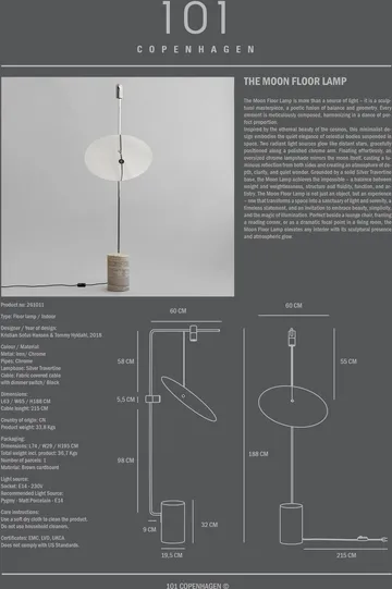The Moon golvlampa - Chrome - 101 Copenhagen