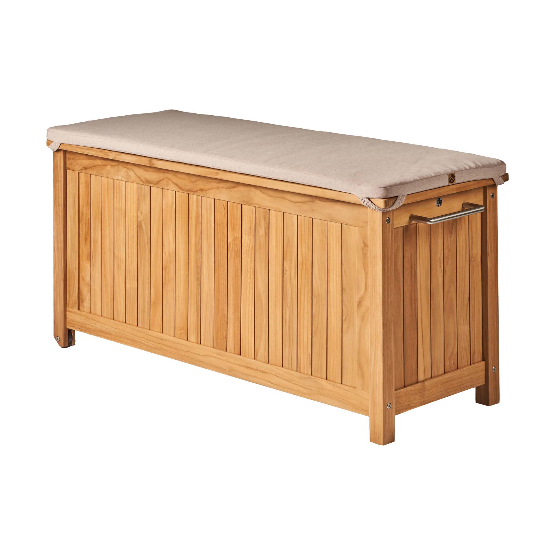 Bjärknäs dynbox med hjul S 130x50x60 cm, Teak 1898