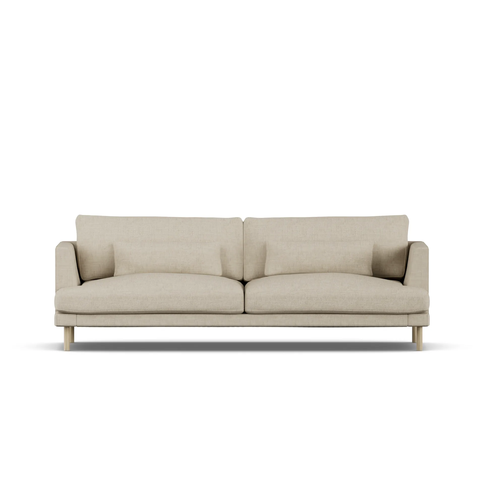 Bredhult soffa, Bern Beige 0341-vitoljad ek, 3-sits 1898