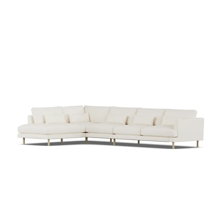 Bredhult soffa - Jump Off White 1954-vitoljad ek, 4-sits B2 - 1898