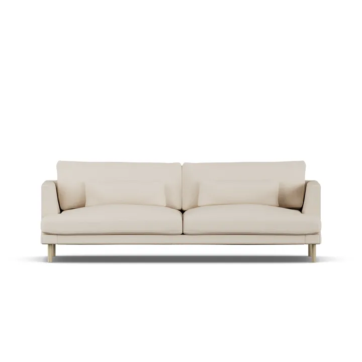 Bredhult soffa - Same Beige 6670-vitoljad ek, 3-sits - 1898