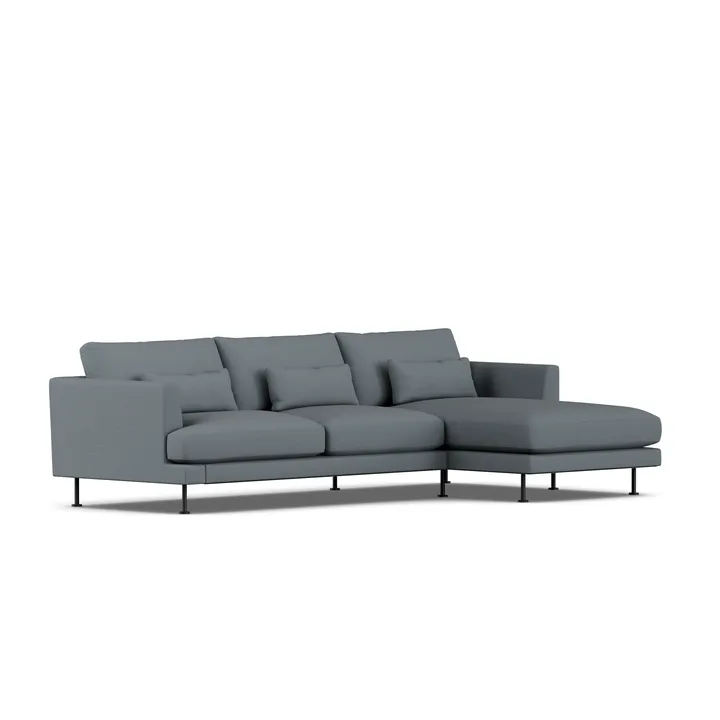 Bredhult soffa - Same Blue 6678-svart stål, 2,5-sits C1 - 1898