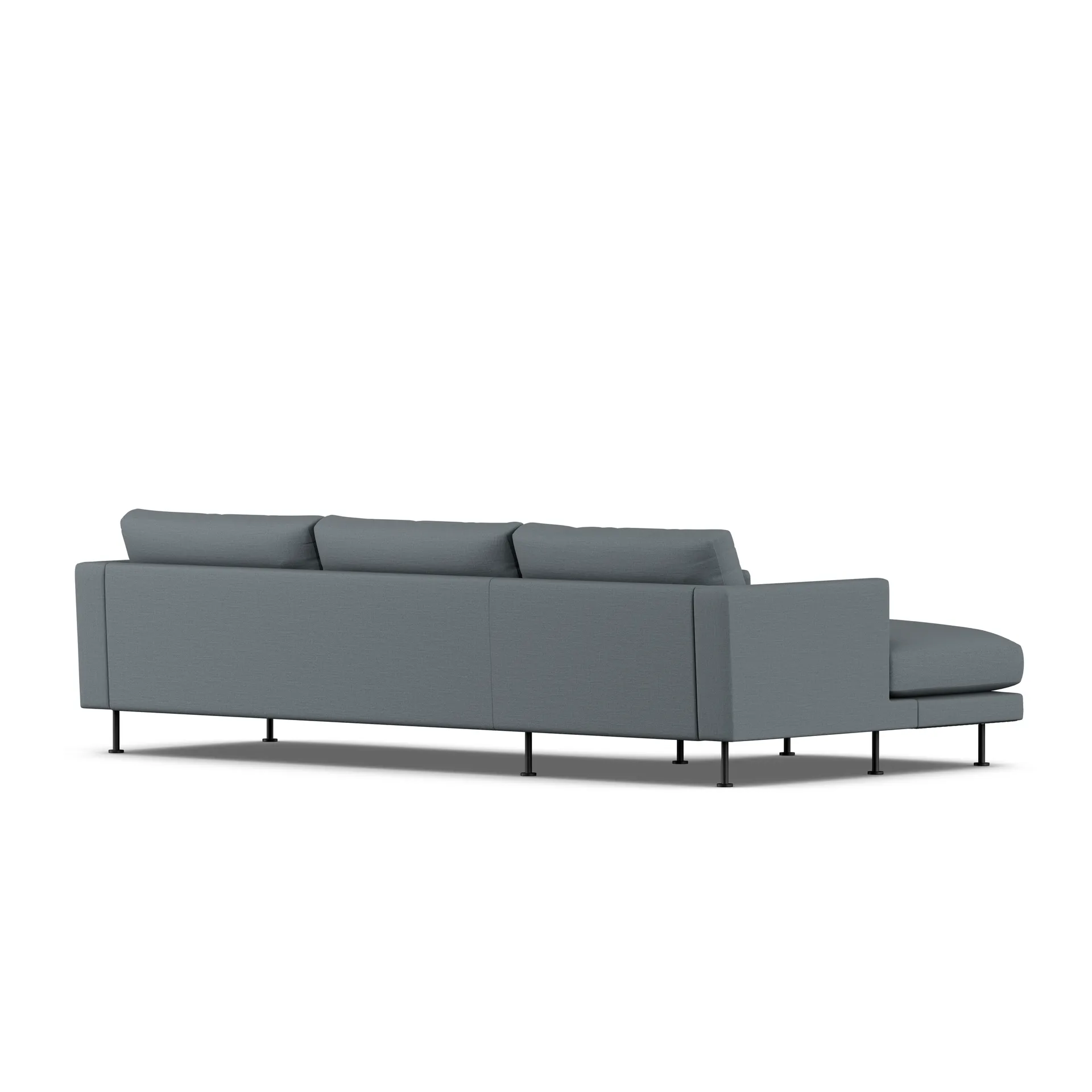 Bredhult soffa, Same Blue 6678-svart stål, 2,5-sits C2 1898