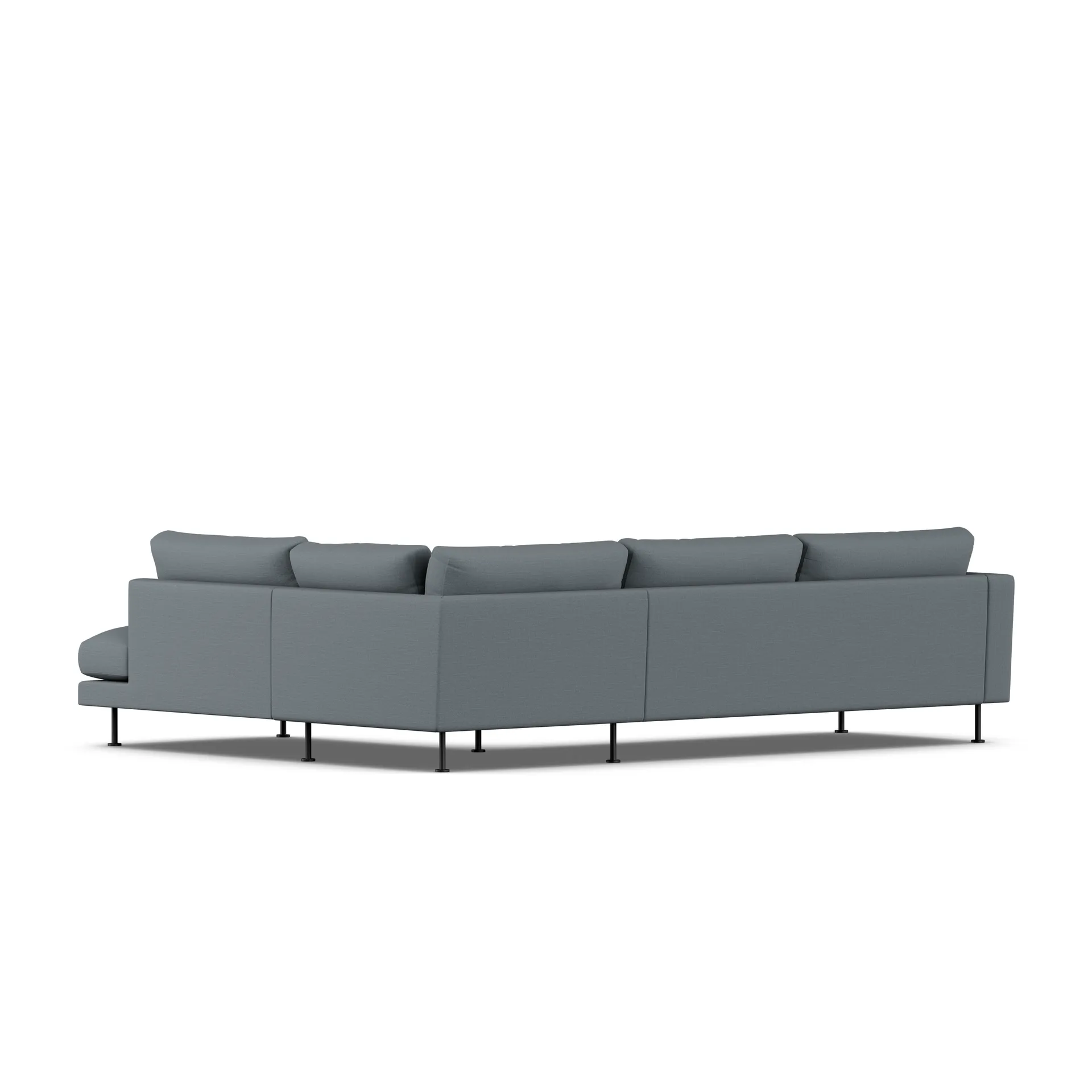 Bredhult soffa, Same Blue 6678-svart stål, 3-sits A1 1898