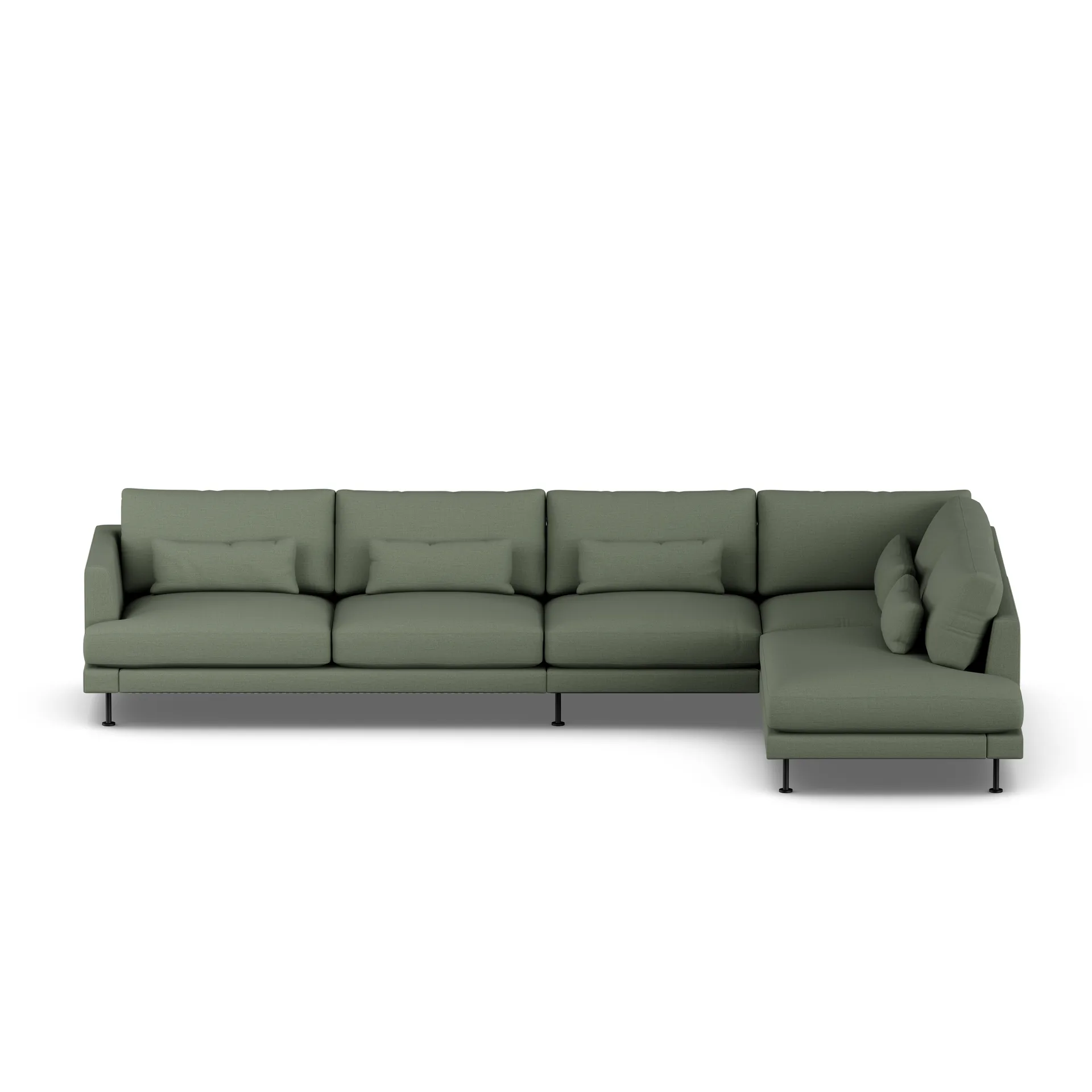 Bredhult soffa, Same Forest 6677-svart stål, 4-sits B1 1898