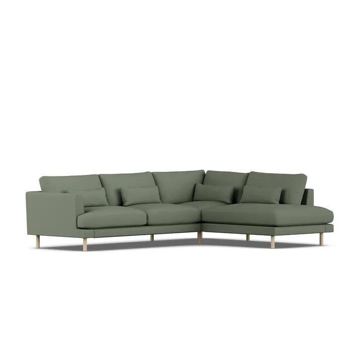 Bredhult soffa - Same Forest 6677-vitoljad ek, 3-sits A1 - 1898