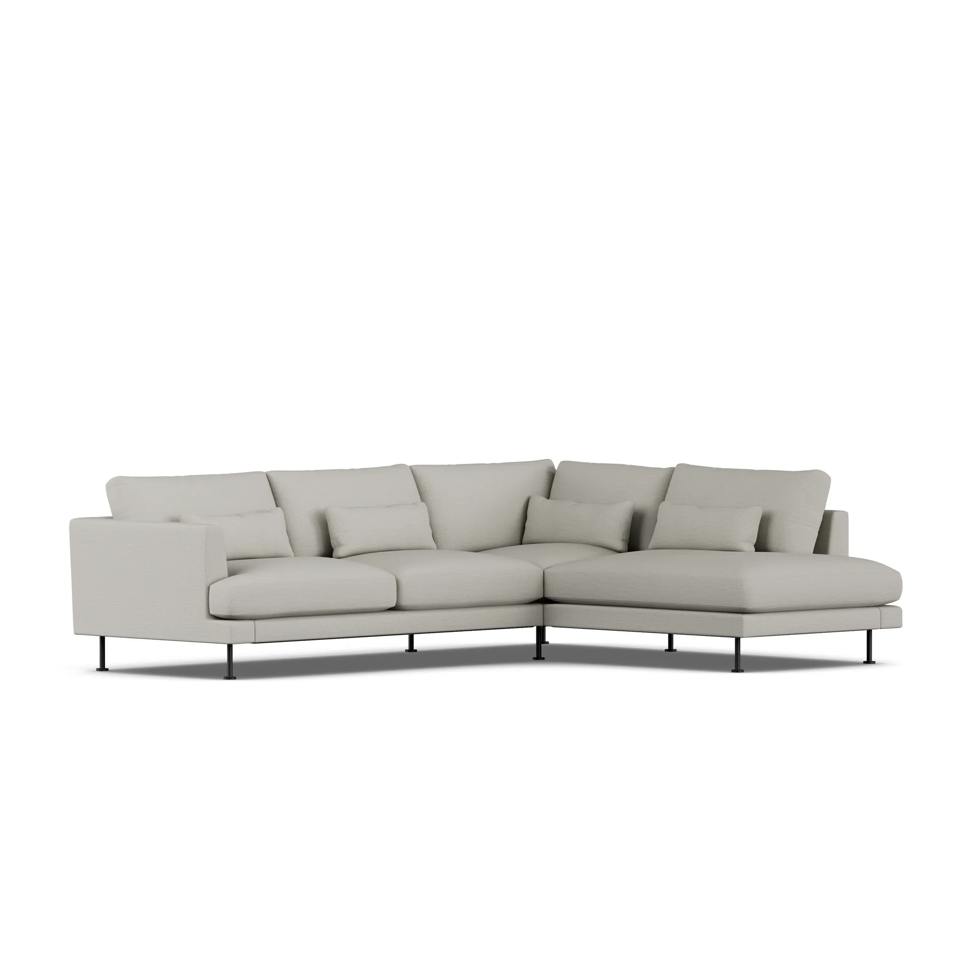 Bredhult soffa, Same Grey 6673-svart stål, 3-sits A1 1898