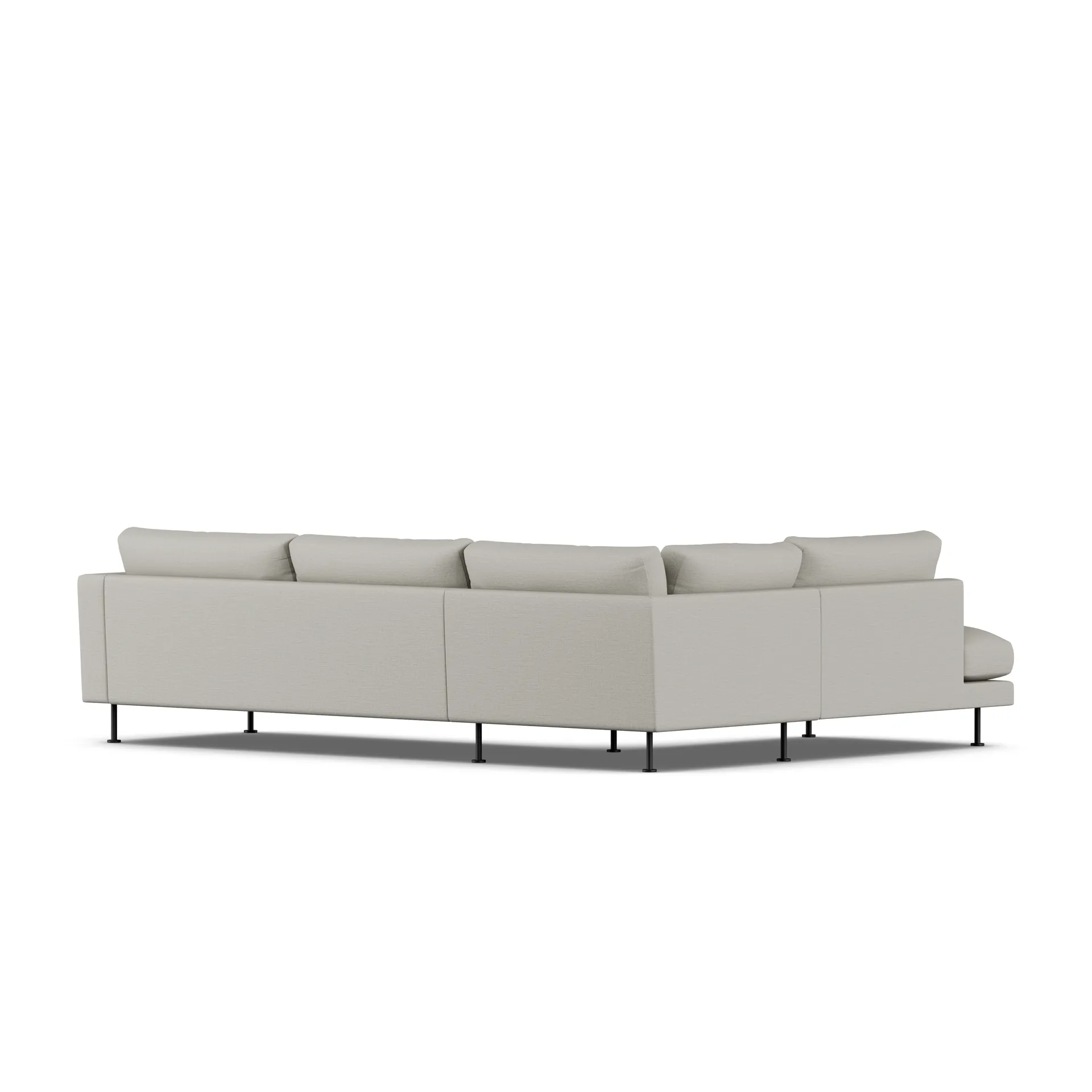 Bredhult soffa, Same Grey 6673-svart stål, 3-sits A2 1898