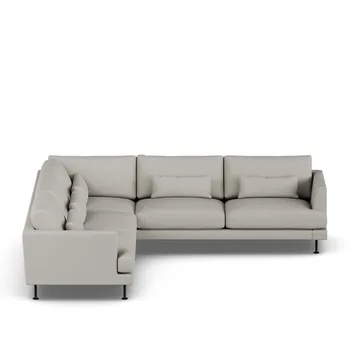 Bredhult soffa - Same Grey 6673-svart stål, hörnsoffa F - 1898