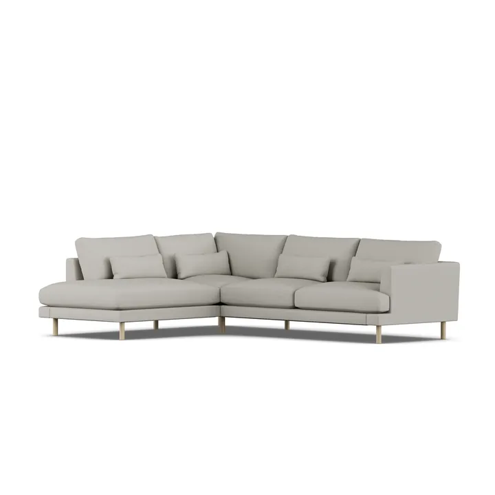 Bredhult soffa - Same Grey 6673-vitoljad ek, 3-sits A2 - 1898