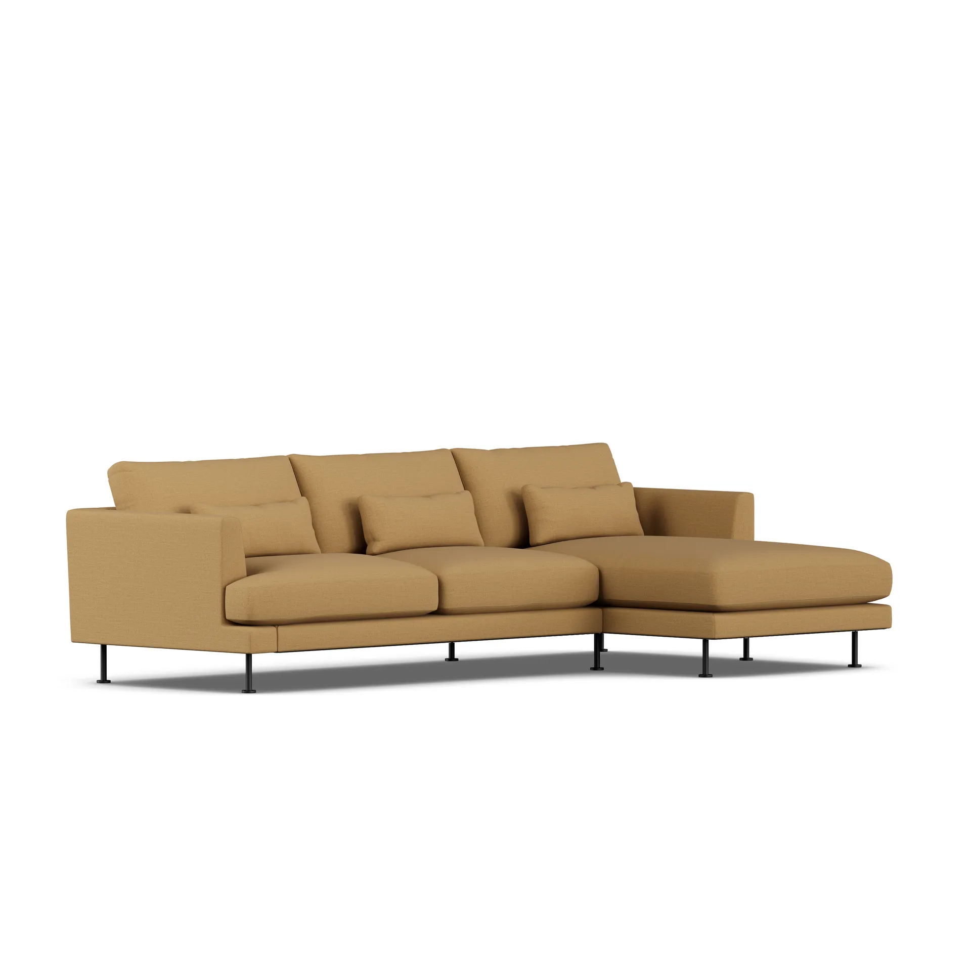 Bredhult soffa, Same Ochre 6676-svart stål, 2,5-sits C1 1898