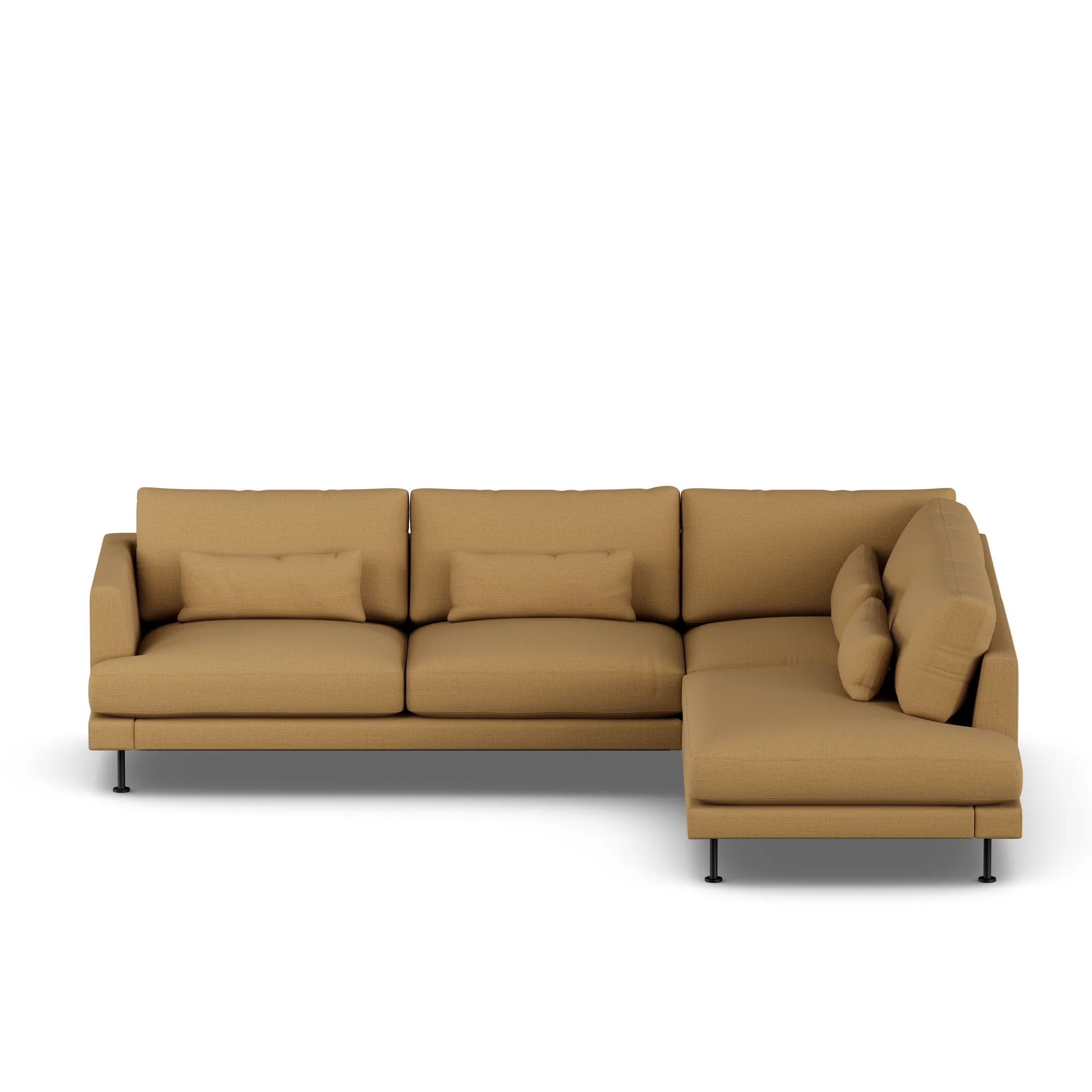 Bredhult soffa, Same Ochre 6676-svart stål, 3-sits A1 1898