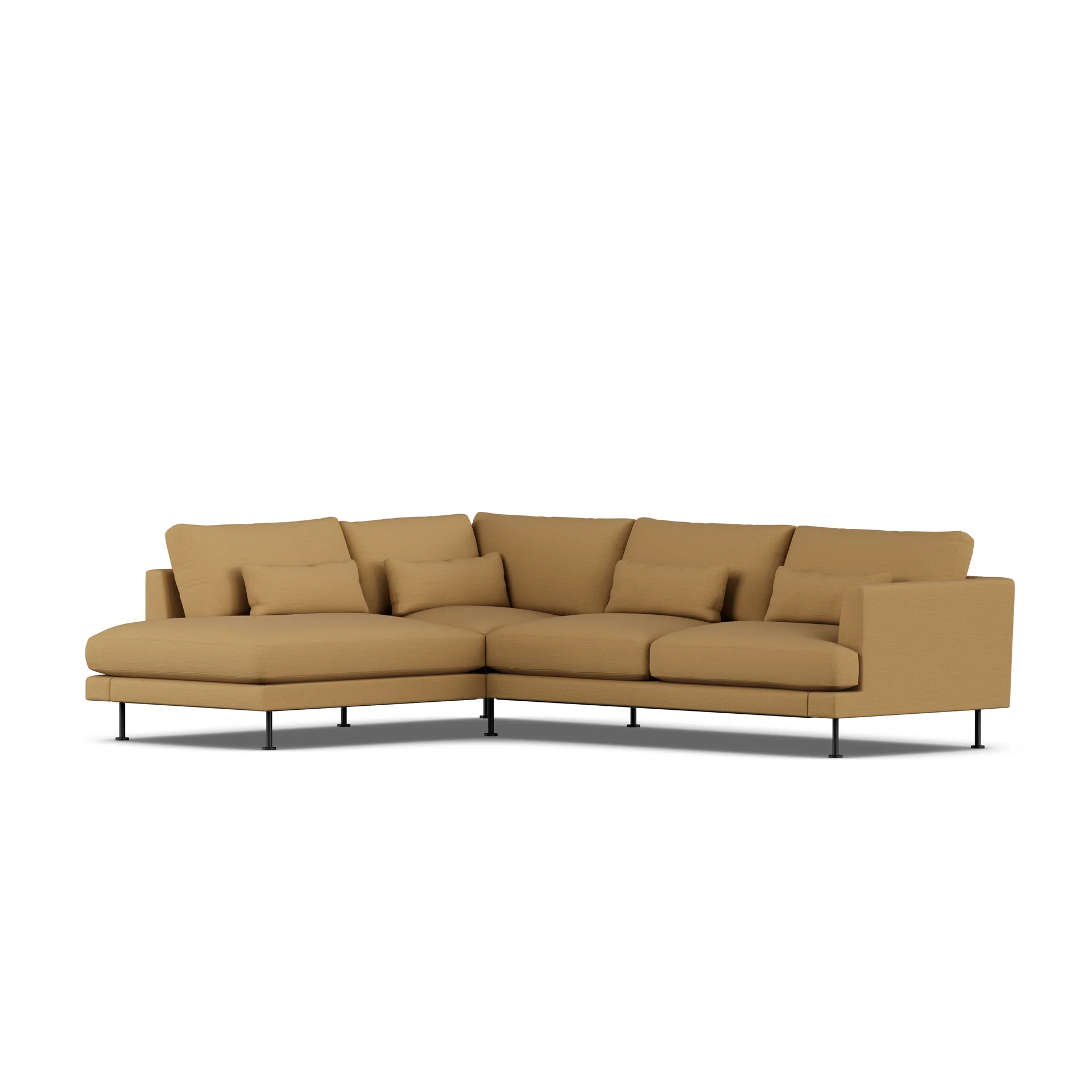 Bredhult soffa, Same Ochre 6676-svart stål, 3-sits A2 1898