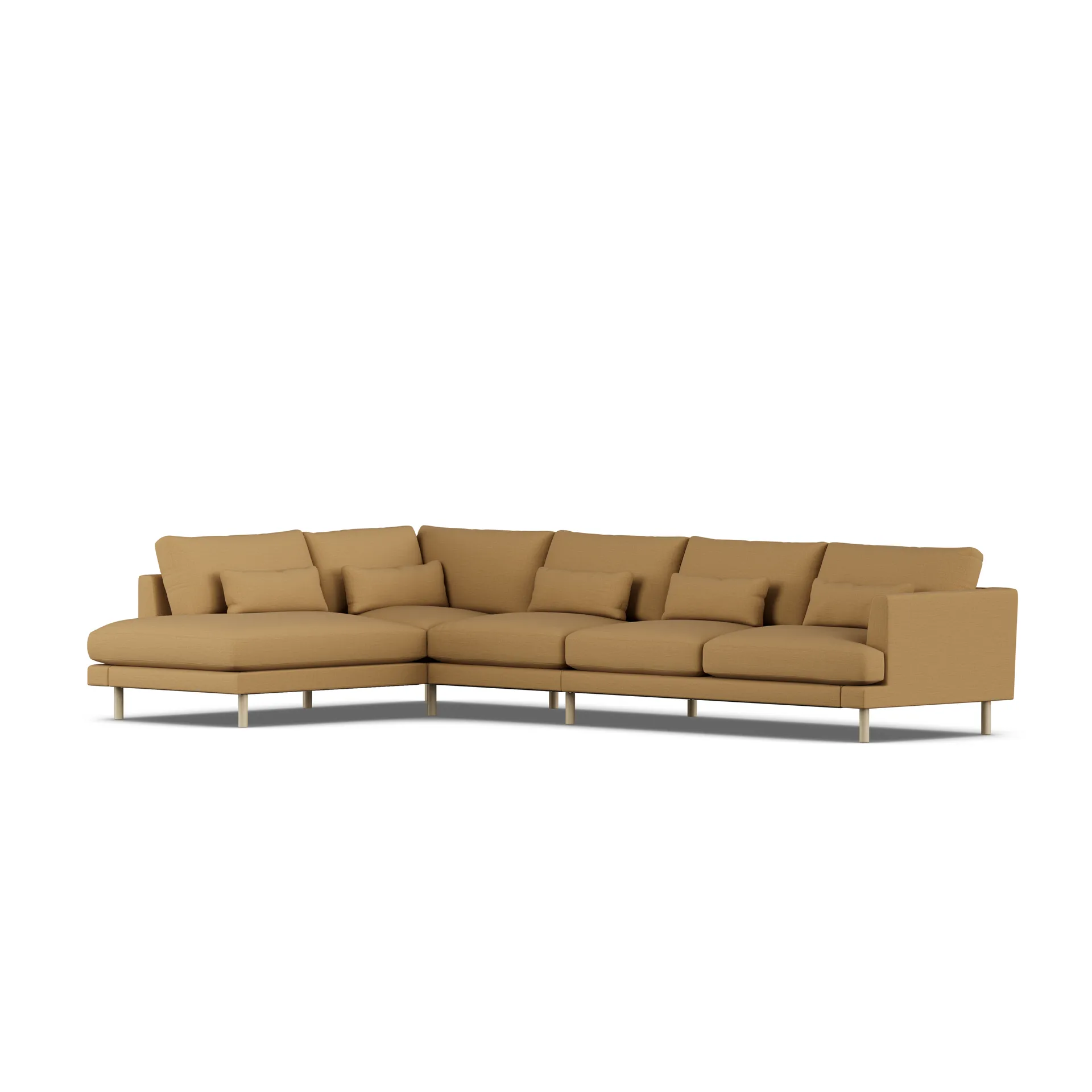 Bredhult soffa, Same Ochre 6676-vitoljad ek, 4-sits B2 1898