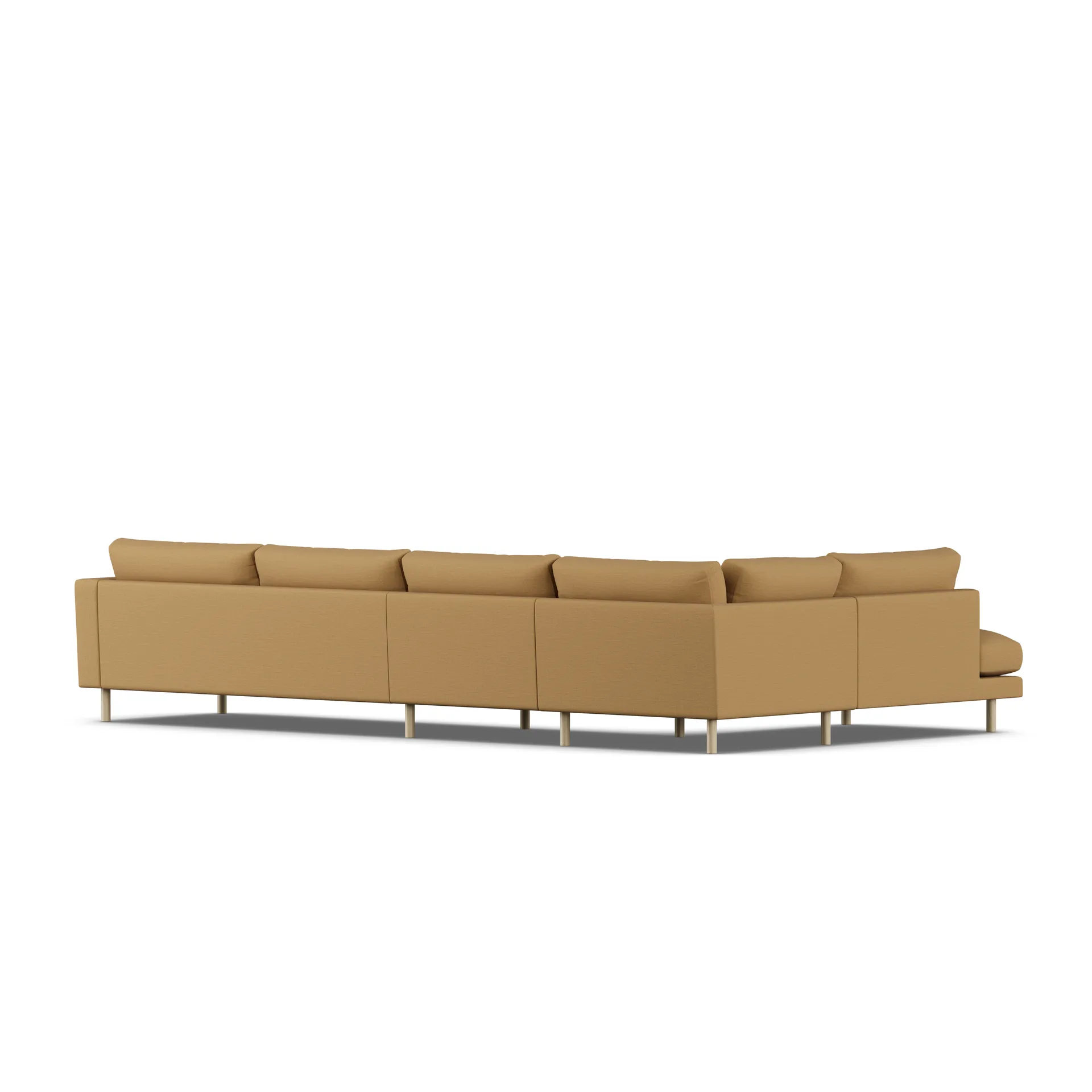 Bredhult soffa, Same Ochre 6676-vitoljad ek, 4-sits B2 1898