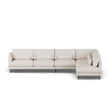 Bredhult soffa - Same Off White 6671-svart stål, 4-sits B1 - 1898
