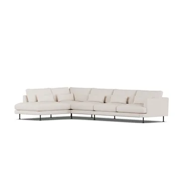 Bredhult soffa - Same Off White 6671-svart stål, 4-sits B2 - 1898