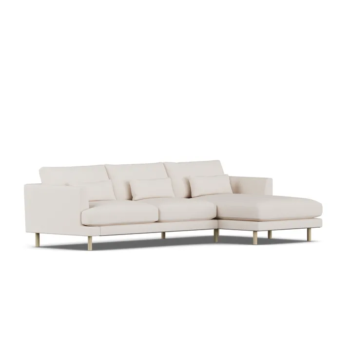 Bredhult soffa - Same Off White 6671-vitoljad ek, 2,5-sits C1 - 1898