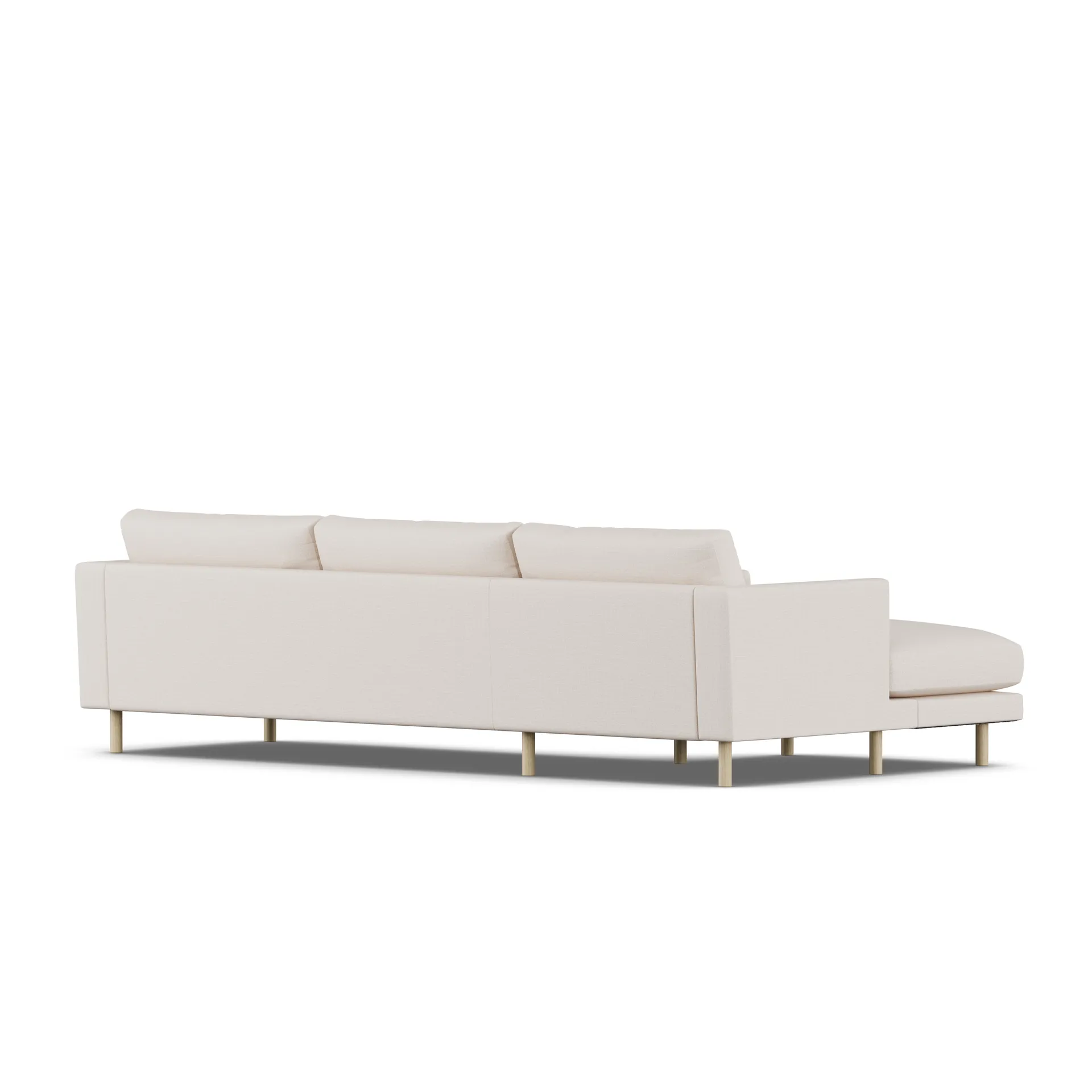 Bredhult soffa, Same Off White 6671-vitoljad ek, 2,5-sits C2 1898