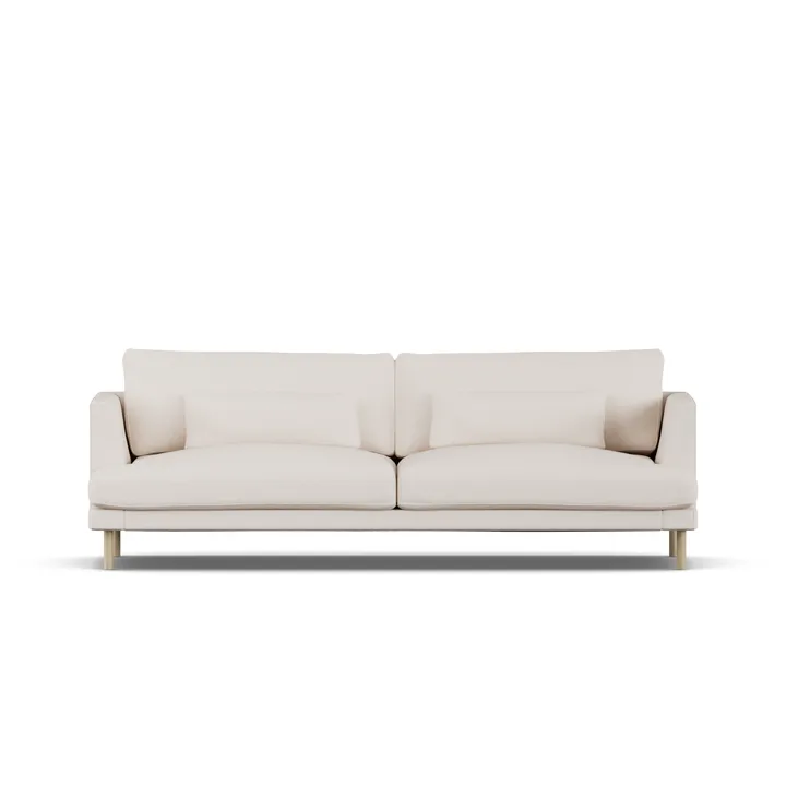 Bredhult soffa - Same Off White 6671-vitoljad ek, 3-sits - 1898