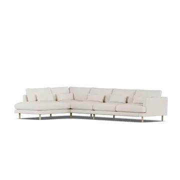 Bredhult soffa - Same Off White 6671-vitoljad ek, 4-sits B2 - 1898