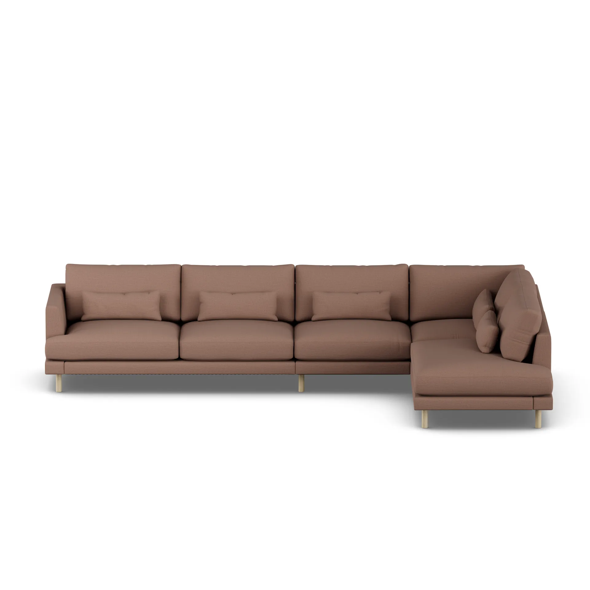 Bredhult soffa, Same Rust 6675-vitoljad ek, 4-sits B1 1898