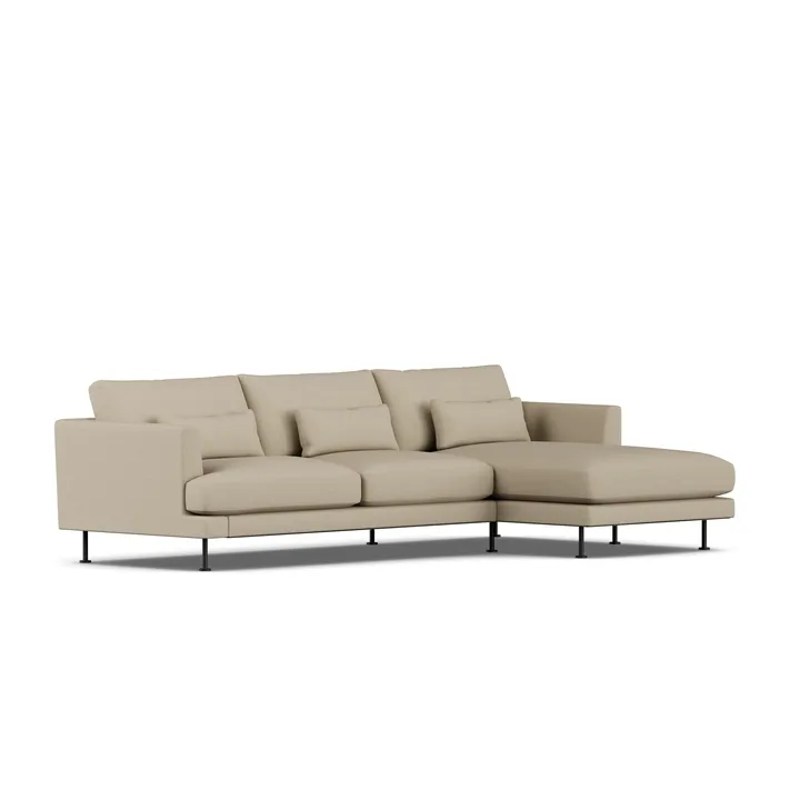 Bredhult soffa - Same Sand 6672-svart stål, 2,5-sits C1 - 1898