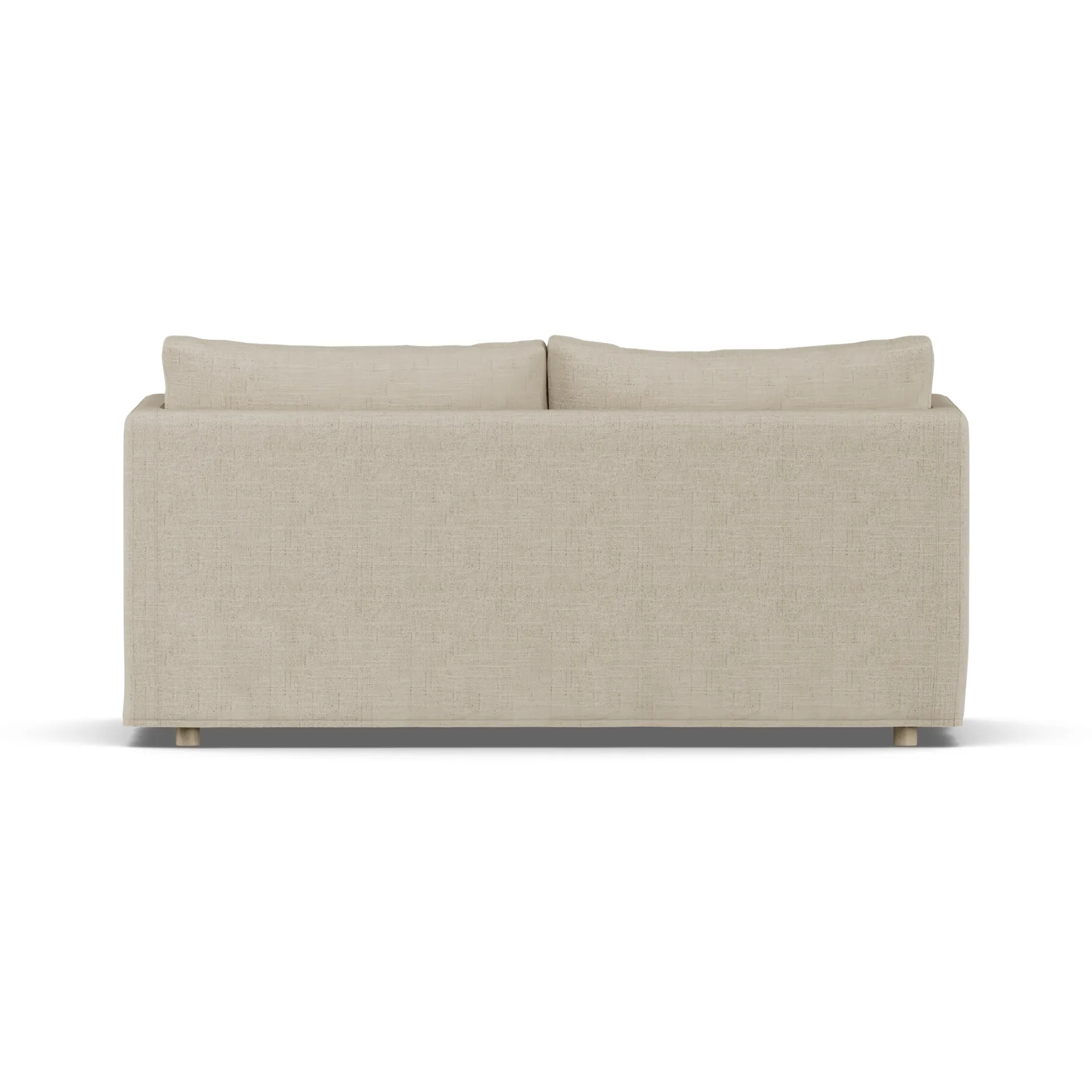 Linnevik soffa, Bern beige 0341-vitoljad ek, 2-sits, med kappa 1898