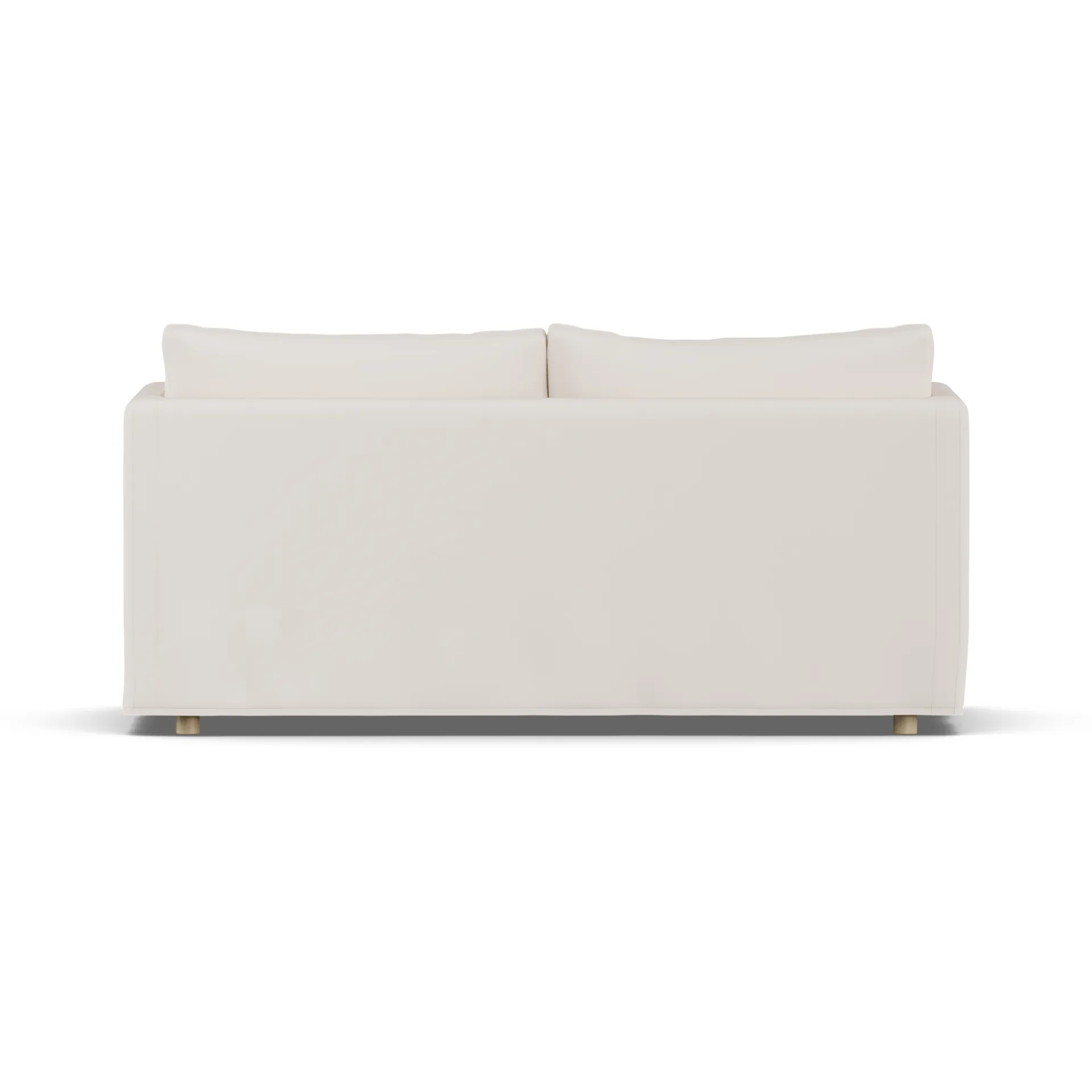 Linnevik soffa, Caleido Beige 9600-vitoljad ek, 2-sits, med kappa 1898