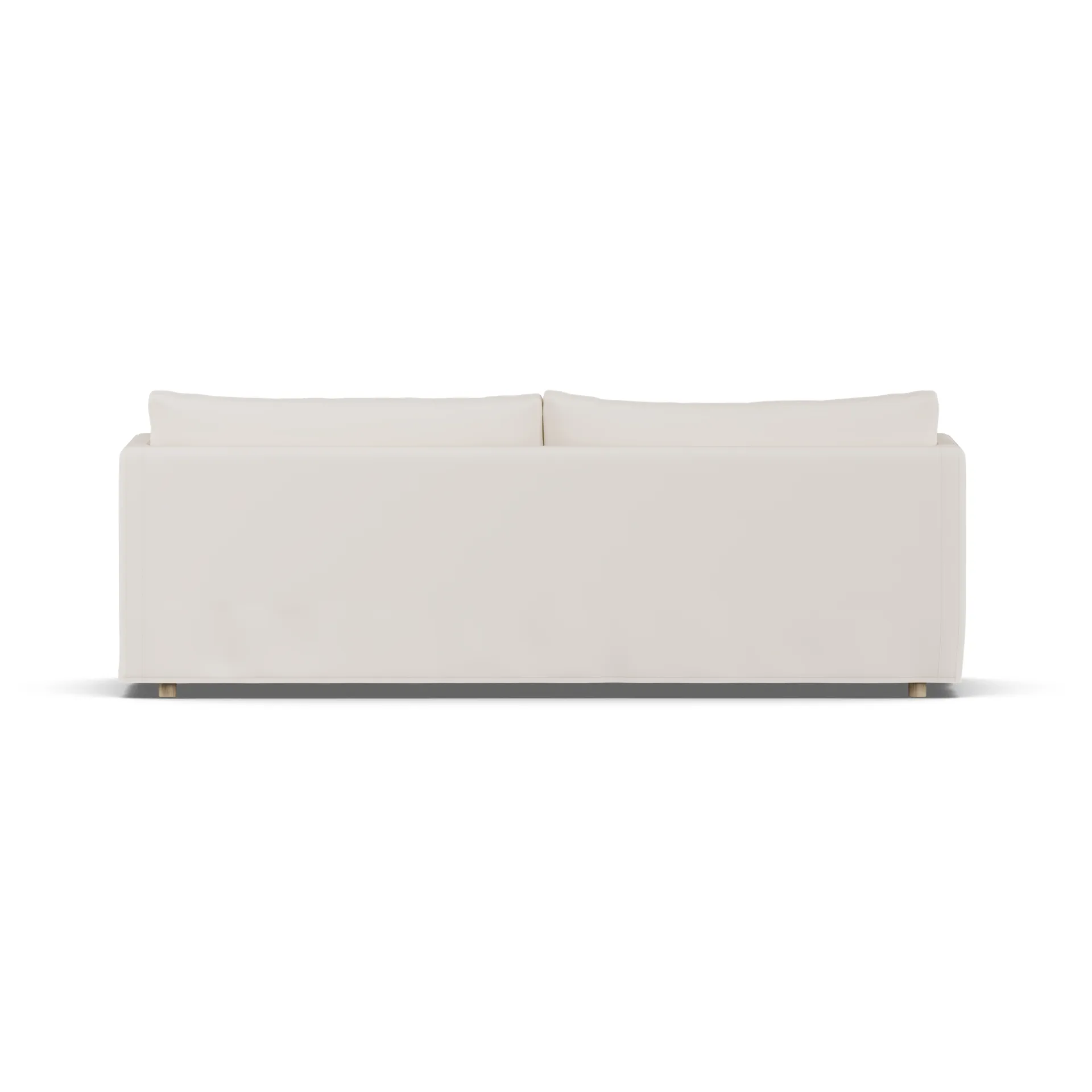 Linnevik soffa, Caleido beige 9600-vitoljad ek, 4-sits, med kappa 1898