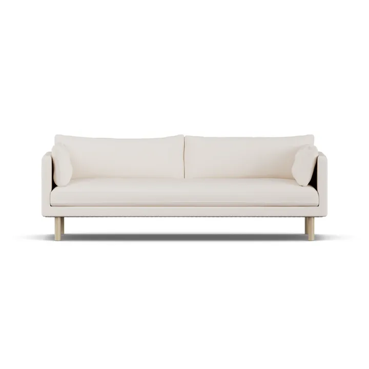 Linnevik soffa - Caleido Beige 9600-vitoljad ek, 4-sits - 1898