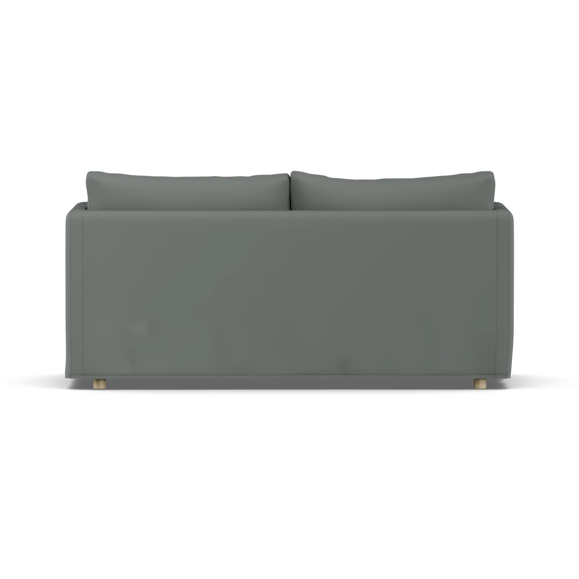 Linnevik soffa, Caleido Grey 1240-vitoljad ek, 2-sits, med kappa 1898