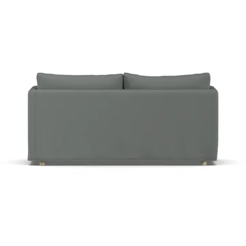 Linnevik soffa - Caleido Grey 1240-vitoljad ek, 2-sits, med kappa - 1898