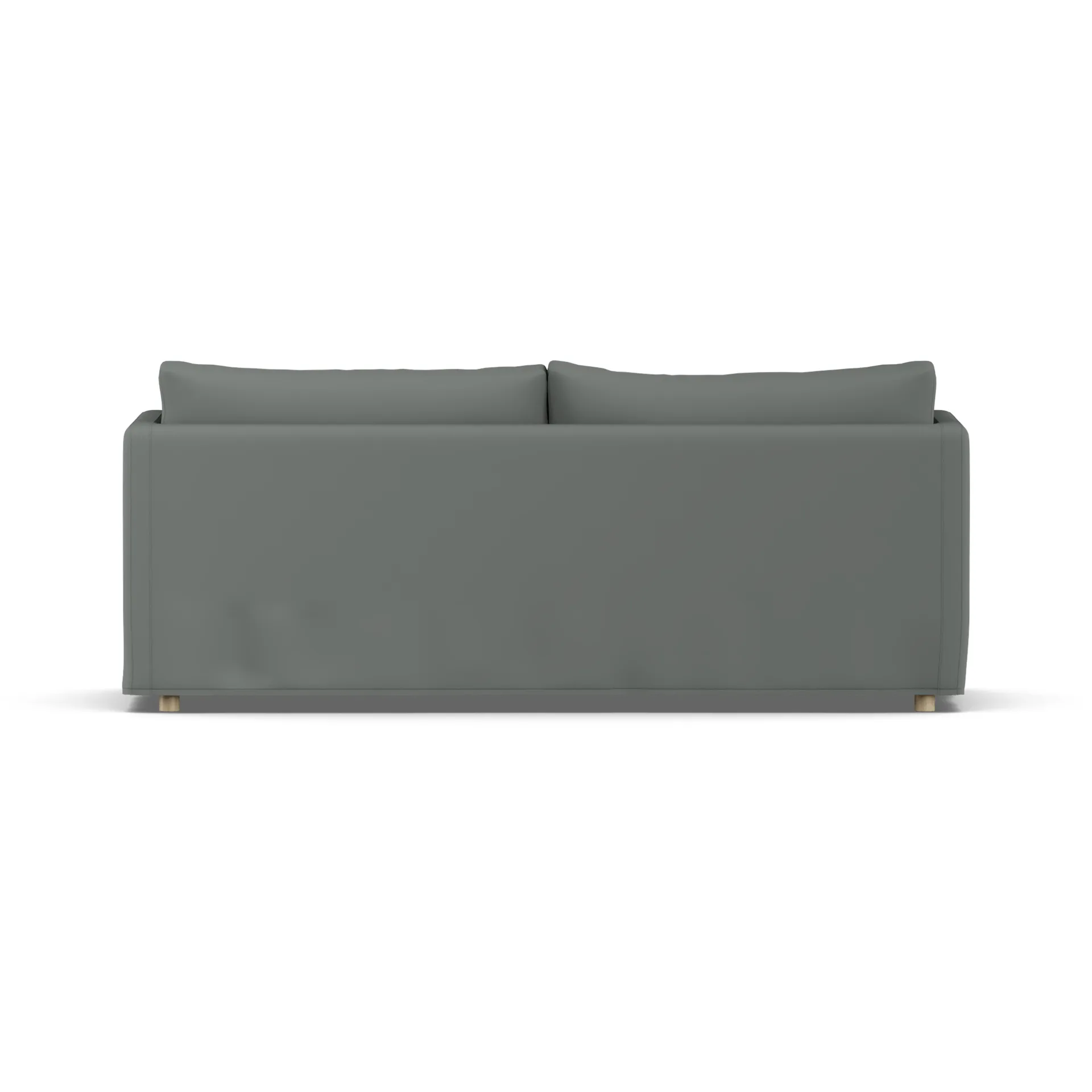 Linnevik soffa, Caleido Grey 1240-vitoljad ek, 3-sits, med kappa 1898