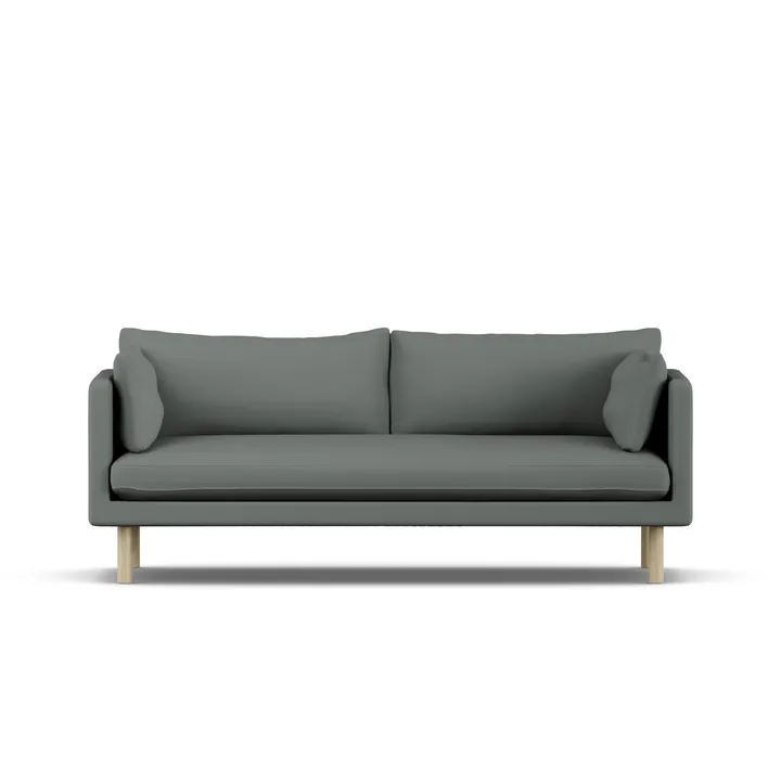 Linnevik soffa - Caleido Grey 1240-vitoljad ek, 3-sits - 1898