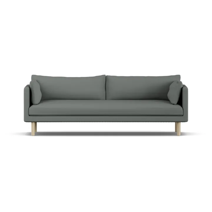 Linnevik soffa - Caleido Grey 1240-vitoljad ek, 4-sits - 1898