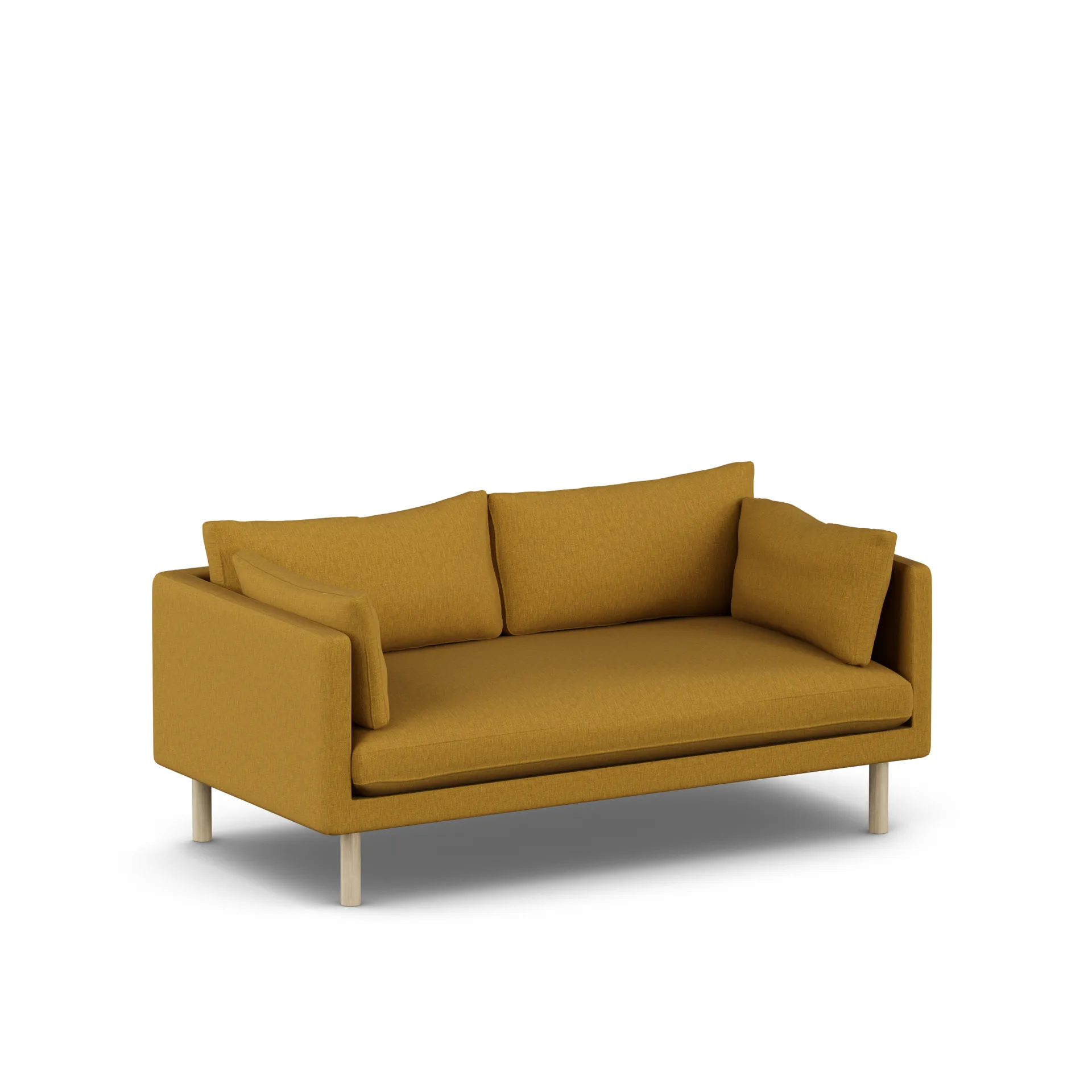 Linnevik soffa, Luiza Mustard 3972-vitoljad ek, 2-sits 1898