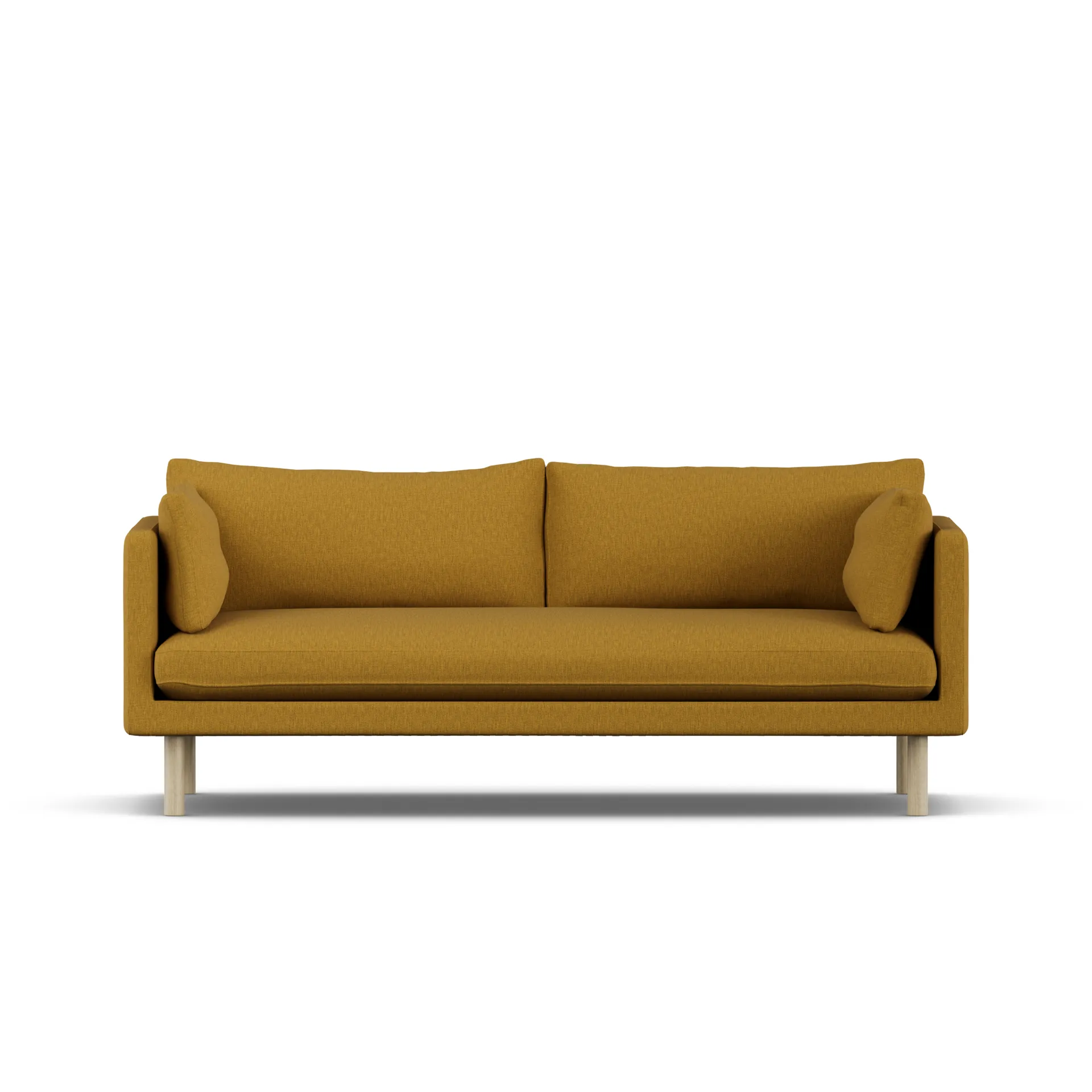 Linnevik soffa, Luiza Mustard 3972-vitoljad ek, 3-sits 1898