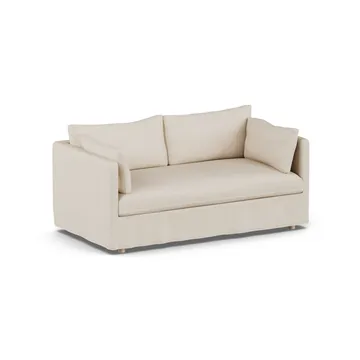 Linnevik soffa - Same Beige 6670-vitoljad ek, 2-sits, med kappa - 1898