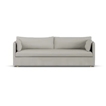 Linnevik soffa - Same Grey 6673-vitoljad ek, 4-sits, med kappa - 1898