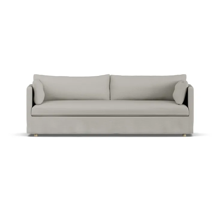 Linnevik soffa - Same Grey 6673-vitoljad ek, 4-sits, med kappa - 1898