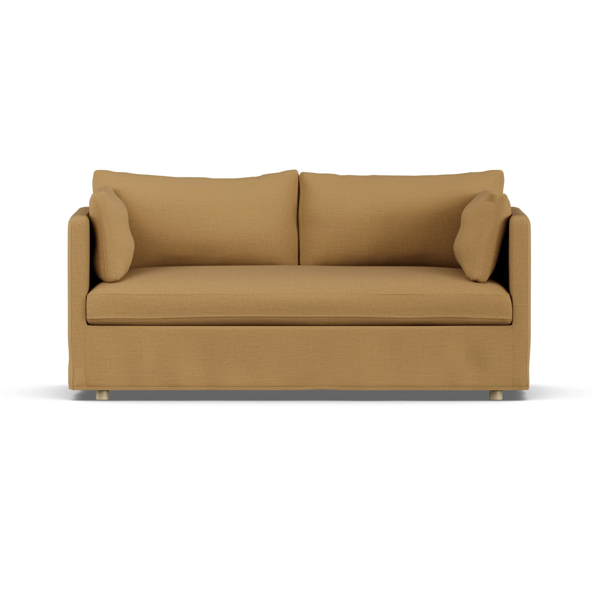 Linnevik soffa, Same Ochre 6676-vitoljad ek, 2-sits, med kappa 1898