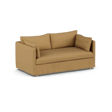 Linnevik soffa - Same Ochre 6676-vitoljad ek, 2-sits, med kappa - 1898