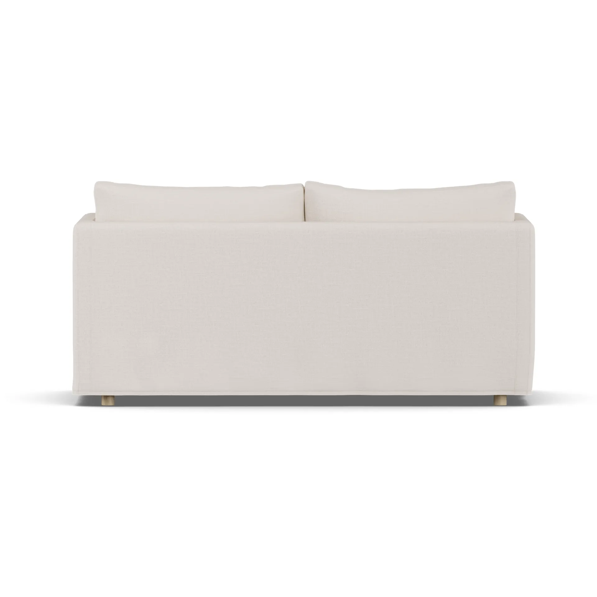 Linnevik soffa, Same Off White 6671-vitoljad ek, 2-sits, med kappa 1898
