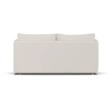 Linnevik soffa - Same Off White 6671-vitoljad ek, 2-sits, med kappa - 1898