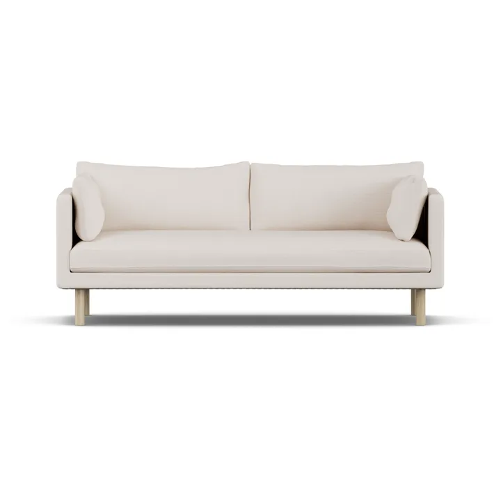 Linnevik soffa - Same Off White 6671-vitoljad ek, 3-sits - 1898