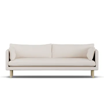 Linnevik soffa - Same Off White 6671-vitoljad ek, 4-sits - 1898