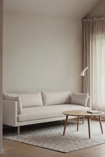 Linnevik soffa - Same Off White 6671-vitoljad ek, 4-sits - 1898