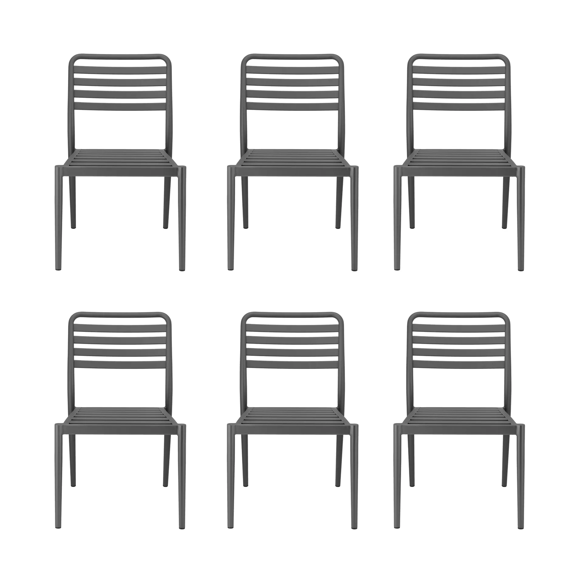 Messina stol, Anthracite, 6-pack 1898