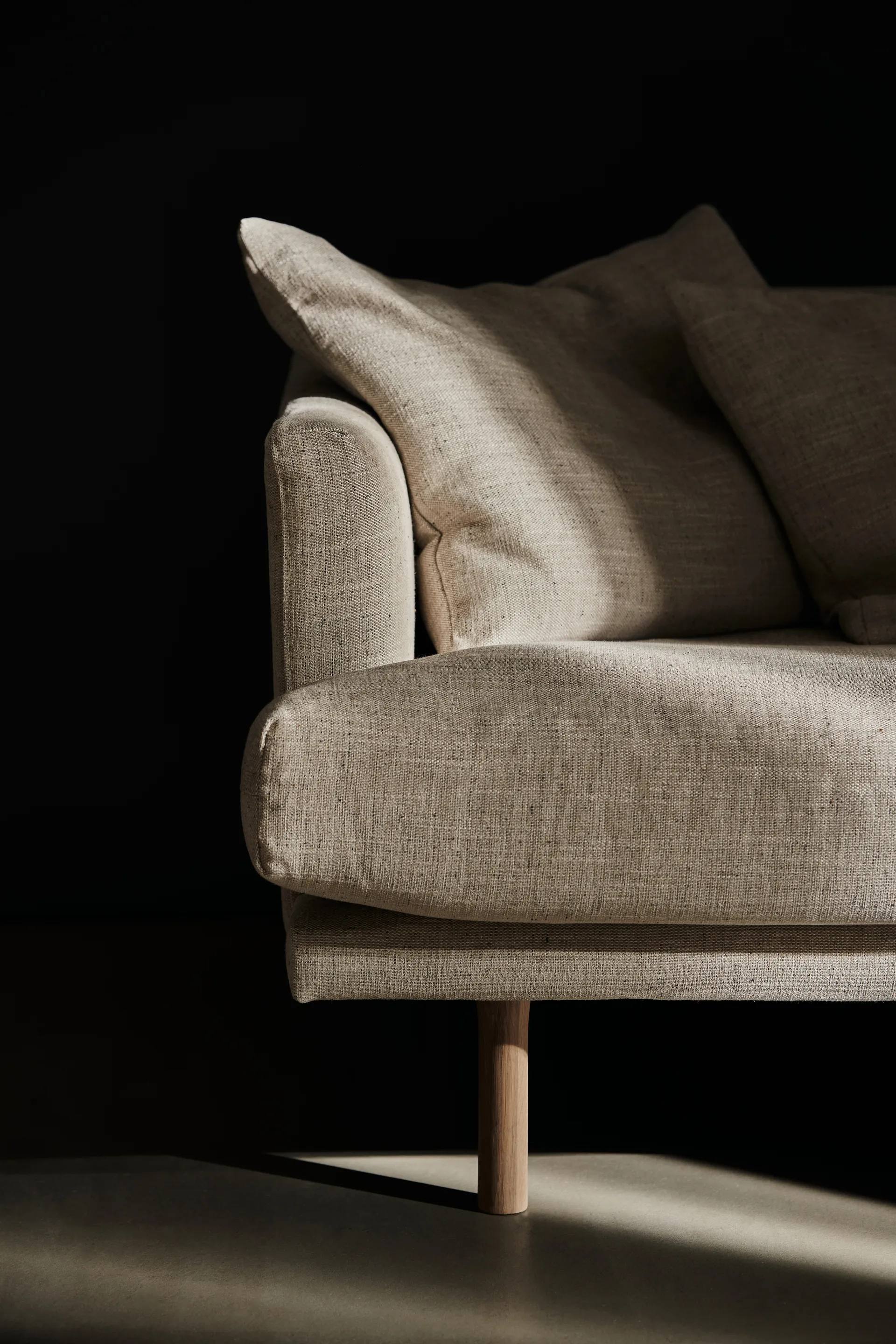 Sjövik soffa, Bern Beige 0341-vitoljad ek, 3-sits 1898